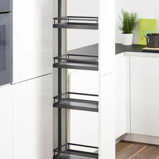 KESSEBÖHMER DISPENSA Arena Style väljat. üksus H1200-1600mm, 300mm kappi, korvid 4tk, antratsiit