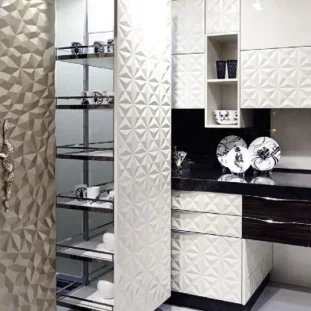 KESSEBÖHMER DISPENSA VALGE väljat. üksus H 1900-2300mm , 500mm kappi, Arena Style korvidega 6tk.