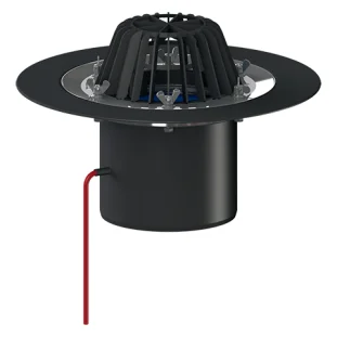 HL lamekatusekaev DN160mm, küttekaabliga (10-30W,230V), surverõngaga ühendusega - HL62.1/5