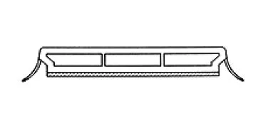 ROB Aknaklaasi jaotusliist GLM468 valge, tihend must (uus art. 4708wss)