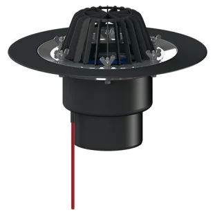 HL lamekatusekaev DN125mm, küttekaabliga (10-30W,230V), surverõngaga ühendusega - HL62.1/2