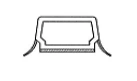 ROB Aknaklaasi jaotusliist GL2013 valge, tihend must