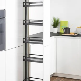 KESSEBÖHMER DISPENSA Arena Style väljat. üksus H1600-1900mm, 300mm kappi, korvid 5tk, antratsiit