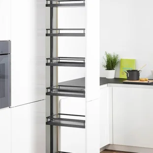 KESSEBÖHMER DISPENSA Arena Style väljat. üksus H1900-2300mm, 300mm kappi, korvid 6tk, antratsiit